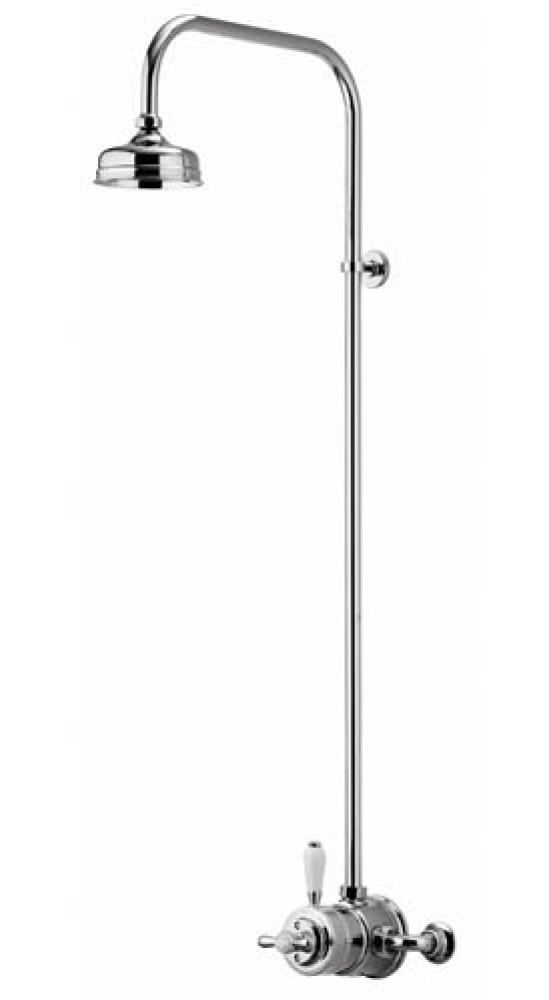 Aqualisa Aquatique Chrome Thermo Exposed Shower Valve With  5 Inch Drencher Shower Head